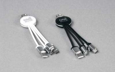 Rozgałęźnik USB z podświetlanym logo, 20 szt.